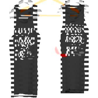 Will You Marry Me Proposal Valentines Day T-Shirt Tank Top - Monsterry