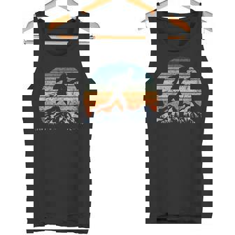 Winter Sports Vintage Sunset Cross-Country Skiing Tank Top - Monsterry