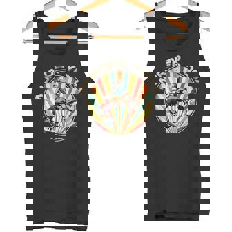 Wrestler Murder Yoga Vintage Retro Sunset Wrestling Tank Top - Monsterry