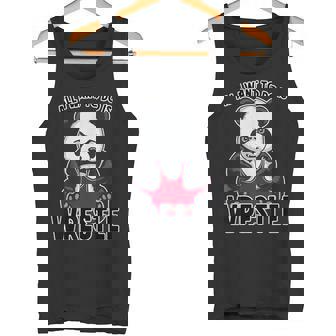 Wrestling Panda All I Want To Do Is Cute Bear Wrestler Tank Top - Monsterry