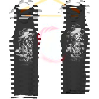 Xmas Bulldog Santa On Christmas Bulldog Tank Top - Monsterry