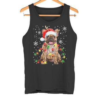 Xmas Lighting Santa French Bulldog Dog Christmas Tank Top - Geschenkecke