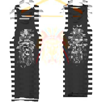 Yaqui Mexican Native Indian Skull Warrior American Heritage Tank Top - Monsterry