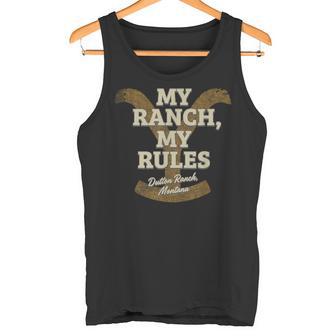 Yellowstone My Ranch My Rules Dutton Ranch Big Chest Logo Tank Top - Geschenkecke