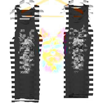 Yorkshire Terrier Con Gafas De Sol Amante Los Perros Yorkie Camiseta sin mangas - Regaloses