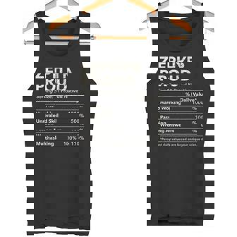 Zephyr Texas Proud Nutrition Facts Tank Top - Monsterry