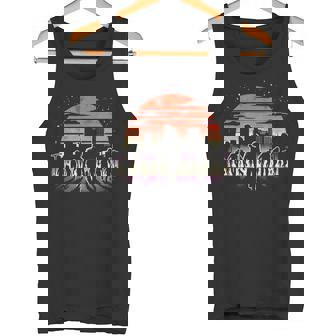 Zombie Horde At Sunset City Apocalypse Survival Horror Art Premium Tank Top - Monsterry