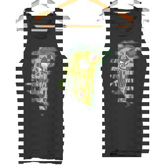 Zombie Pizza Slice Humor Style Tank Top - Monsterry