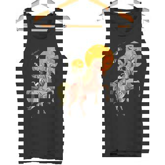 Zombie Unicorn Hunting Skeleton Halloween Hunter Gun Lover Tank Top - Monsterry