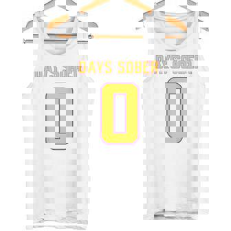0 DAYS SOBER Jersey Drinking Shirt For Alcohol Lover Tank Top - Monsterry