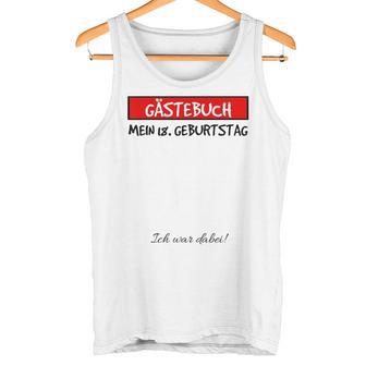 18Th Birthday Party Guest Book Idea 18 Years Tank Top - Geschenkecke