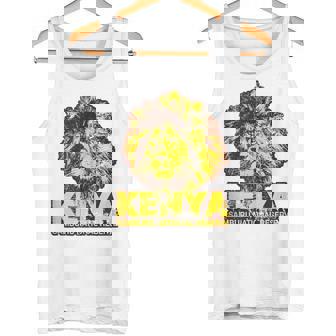 AFRICA Retro Kenya Samburu African Safari Lion Tank Top Tank Top - Monsterry