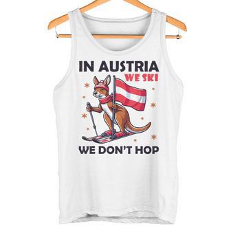 In Austria We Ski We Don't Hop Kangaroo Austria Tank Top - Geschenkecke