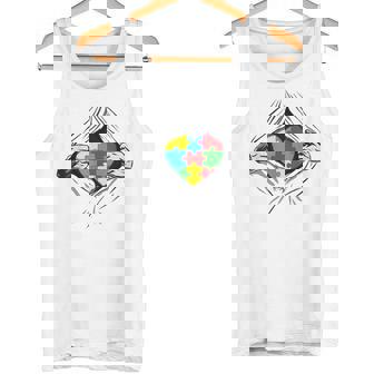 Autismo Conciencia Rompecabezas Corazón Tea Camiseta sin mangas - Regaloses