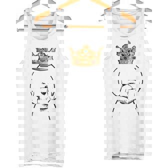 Bichon Frise Dog Wearing Crown Tank Top - Monsterry