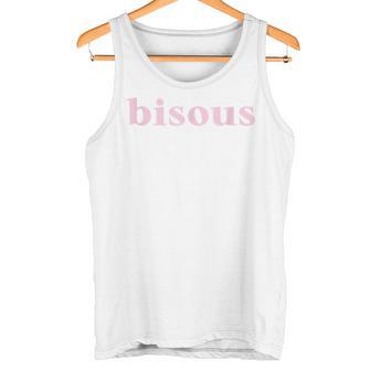 Bisous Kisses Graphic Blue S Tank Top - Geschenkecke