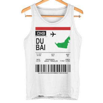 Board Ticket Dubai Dxb Airport Passenger Flight S Tank Top - Geschenkecke