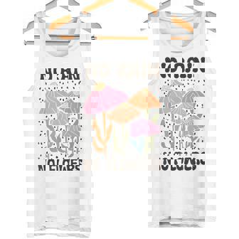 Boho Minimalistic No Rain No Flowers Floral Retro Tank Top - Monsterry
