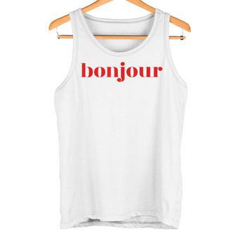 Bonjour For French Lovers Blue Tank Top - Geschenkecke