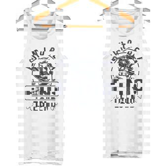 Born To Be A Fishing Legend Sarcastic Fishing Humor Tank Top - Monsterry