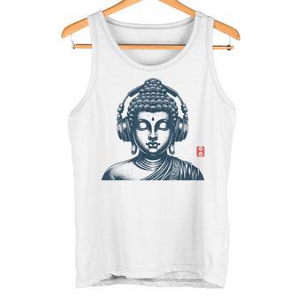 Bouddha Rétrointage Avec Écouteurs Débardeur e - Cadeauxyz