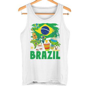 Brazil Flag Outfit Idea For Children Brazil & Brazilian Flag Yellow Tank Top - Geschenkecke