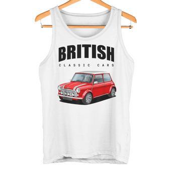 British Classic Car Red Mini Sports Car Gray Tank Top - Geschenkecke