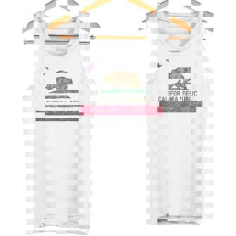 California State Flag Grizzly Bear Cali Distressed Camiseta sin mangas - Regaloses