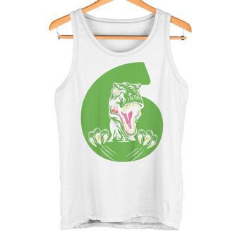 Children's 6Th Birthday Boy 6 Years Dino Dinosaur Birthday Tank Top - Geschenkecke