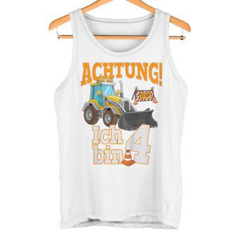 Children's Birthday Digger 4 Years Construction Site 4 Birthday Boy Tank Top - Geschenkecke