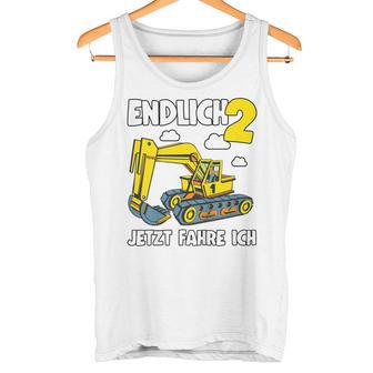 Children's Digger 2 Years Construction Site 2Nd Birthday Boys Tank Top - Geschenkecke