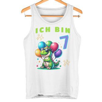 Children's Dino Children's Ich Bin Sieben 7 Jahre Alt Tank Top - Geschenkecke