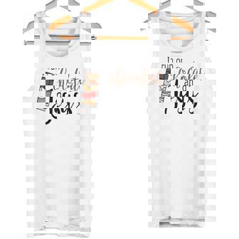 Chocolate Lover God Jesus Hot Cocoa Ladies Tank Top - Monsterry