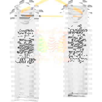 Christmas Tree Snack Cakes & Snowflakes Family Holiday Tank Top - Monsterry