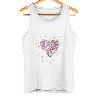 Confetti In Heart Carnival Confetti Costume Outfit Tank Top - Seseable
