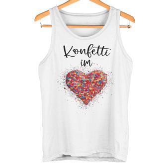 Confetti In The Heart Kölle Alaaf Red Carnival Fashing Blue Tank Top - Geschenkecke