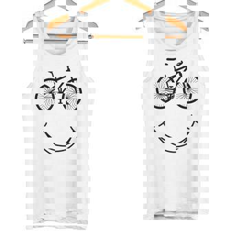 Cool Bike Smile Face Mountain Cycling Bicycle Rider Tank Top - Monsterry