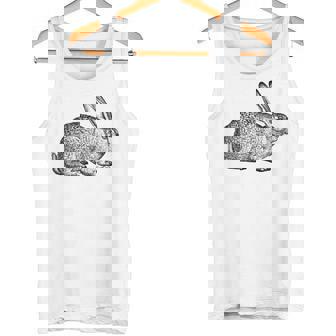 Cool Vintage Country Farm Animal Rabbit Hare Bunny Tank Top - Monsterry