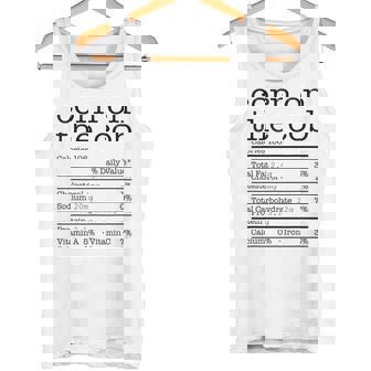 Corn On The Cob Nutrition Facts Thanksgiving Christmas Food Tank Top - Monsterry