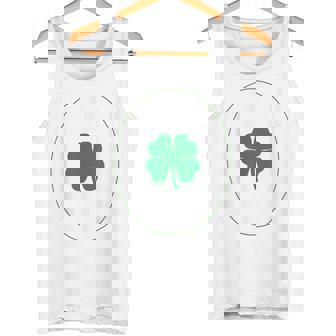 Cute Good Luck Clover Belly Halloween Bear Belly Costume Tank Top - Monsterry