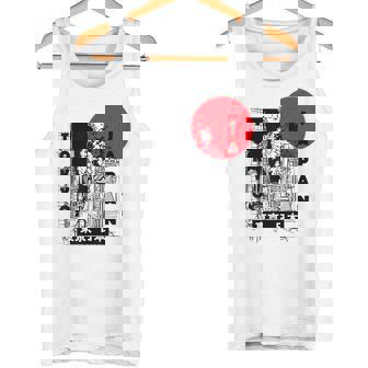 Da Japon Esthétique Rétro Bande Dessiné Cadeau Silhouette Tokyo Gris Adulte S Eu Small Regular Petite Col Officier Manche Courte 1 Count Débardeur e - Cadeauxyz
