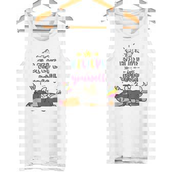 Dachshund Unicorn Believe In Yourself Tank Top - Monsterry