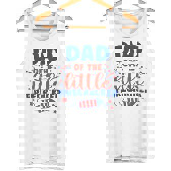 Dad Of The Little Firecracker Fourth Of July Birthday Tank Top - Monsterry