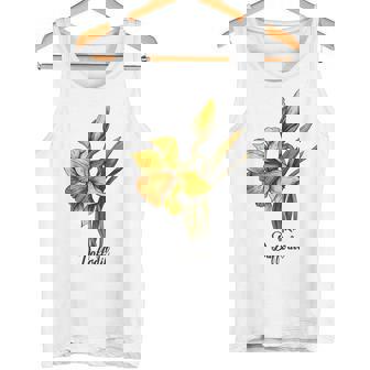 Daffodil Flower Vintage Narcissus Flower Tank Top - Monsterry
