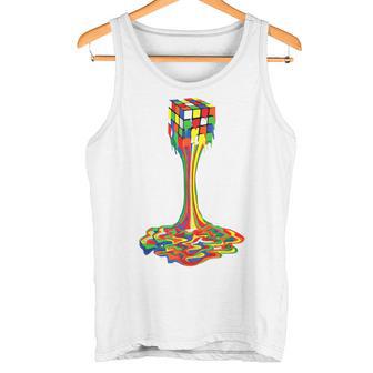 Divertido Rubik Rubix Rubics Jugador Cubo Amantes Manga Larga Camiseta sin mangas - Regaloses