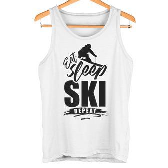 Eat Sleep Ski Repeat Ski Tank Top - Geschenkecke