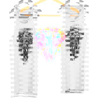 Elefante Arte Colorido Animal Motivo Obra De Arte Ele Camiseta sin mangas - Regaloses