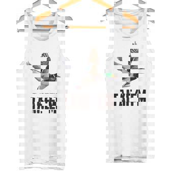 Take 'Em Flyer Duck Hunting Shirt By Committed Waterfowl Tank Top - Monsterry