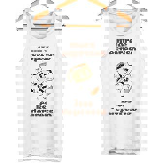 More Espresso Less Depresso Coffee Lover Tank Top - Monsterry