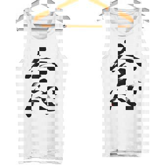 Expressive Mindfulness Brush Calligraphy Japanese Kanji Zen Tank Top - Monsterry